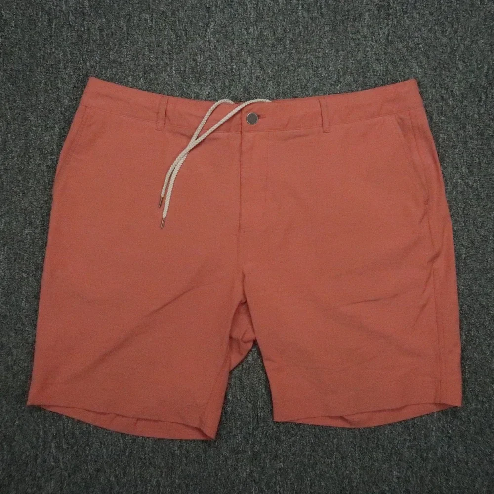 Faherty Shorts Mens 38 Orange Red‎ All Day Chino Stretch Zip Pocket Lightweight